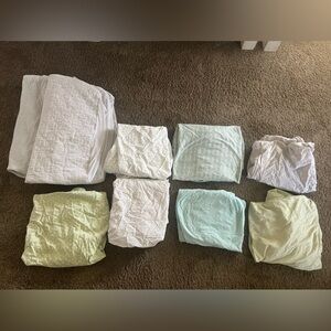 Crib bundle 7 sheets+ 2 protectors